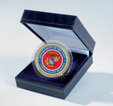 Collector's Armed Forces Commemorative Colorized JFK Half Dollar - Marines - Actual Authentic Collectable - Photo Museum