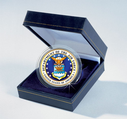Collector's Armed Forces Commemorative Colorized JFK Half Dollar - Air Force - Actual Authentic Collectable - Photo Muse