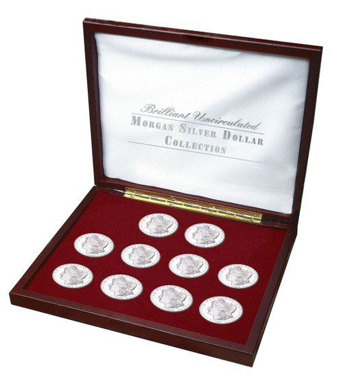 Collector's Brilliant Uncirculated Morgan Silver Dollar Collection - Actual Authentic Collectable - Photo Museum Store C