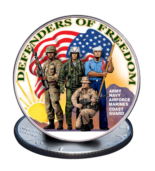 Collector's Defenders of Freedom Eisenhower Dollar - Actual Authentic Collectable - Photo Museum Store Company