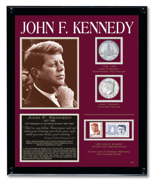 Collector's Kennedy Framed Tribute Collection - Actual Authentic Collectable - Photo Museum Store Company