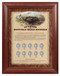 Collector's 10 Years of Buffalo Nickels - Wood Frame - Actual Authentic Collectable - Photo Museum Store Company