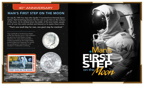 Collector's 40th Anniversary Man's First Step on the Moon - Actual Authentic Collectable - Photo Museum Store Company