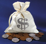 Collector's Bankers Bag Old Rare Coins - Actual Authentic Collectable - Photo Museum Store Company