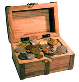 Collector's Treasure Chest of 50 Foreign Coins - Actual Authentic Collectable - Photo Museum Store Company