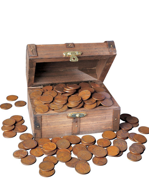 Collector's Treasure Chest of 1 Lb of Lincoln Wheat-Ear Pennies - Actual Authentic Collectable - Photo Museum Store Comp