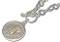 Collector's Sterling Silver Toggle Necklace with Standing Liberty Silver Quarter - Actual Authentic Collectable - Photo