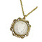 Collector's Silver Barber Dime Goldtone Pendant with Crystals 24 Chain - Actual Authentic Collectable - Photo Museum Sto