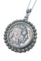 Collector's Buffalo Nickel Silvertone Blossom Pendant 24 Chain - Actual Authentic Collectable - Photo Museum Store Compa