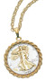 Collector's Selectively Gold-Layered Silver Walking Liberty Half Dollar Pendant - Actual Authentic Collectable - Photo M
