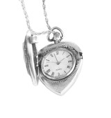 Collector's Silver Mercury Dime Heart Pendant & Watch - Actual Authentic Collectable - Photo Museum Store Company