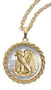 Collector's Selectively Gold-Layered Silver Walking Liberty Half Dollar Rope Coin Pendant Coin Jewelry - Actual Authenti