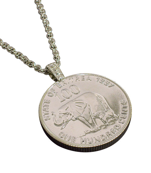 Collector's Lucky Elephant Coin Pendant - Actual Authentic Collectable - Photo Museum Store Company
