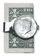 Silver Walking Liberty Half Dollar Money Clip - Actual Authentic