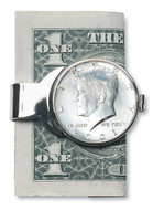 Collector's JFK Half Dollar Money Clip - Actual Authentic Collectable - Photo Museum Store Company