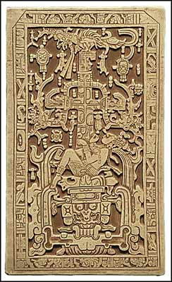 Lid of the Sarcophagus of Palenque - Temple of Inscriptions - Palenque, 692 A.D. - Photo Museum Store Company
