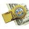 Collector's Goldtone Moneyclip with Colorized Army Washington Quarter - Actual Authentic Collectable - Photo Museum Stor