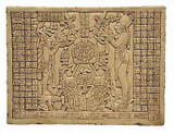 Maya Tablet of the Sun - Temple of the Sun, Palenque, Mexico. 692 A.D. - Photo Museum Store Company