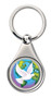 Collector's Colorized World Peace JFK Half Dollar Keychain - Actual Authentic Collectable - Photo Museum Store Company