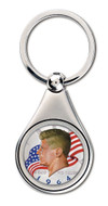 Collector's Colorized 1964 First-Year-of-Issue Silver JFK Half Dollar Coin Keychain Coin Jewelry - Actual Authentic Coll