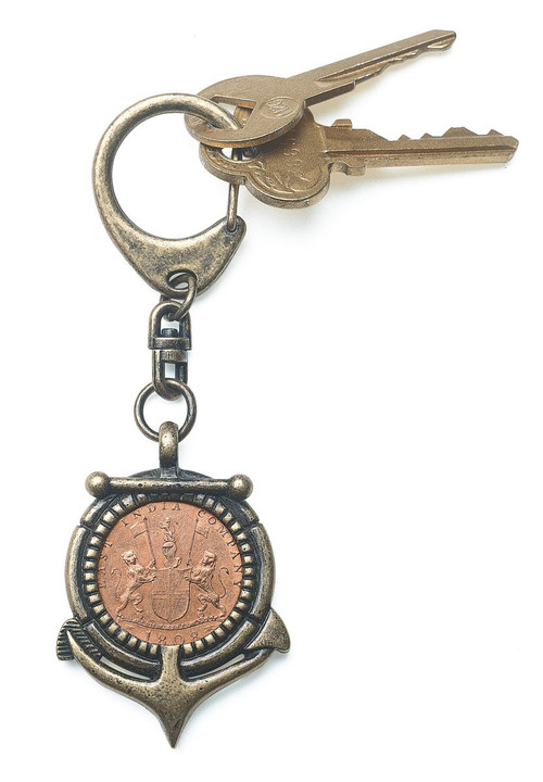 Collector's Shipwreck Coin Key Chain - Actual Authentic Collectable - Photo Museum Store Company