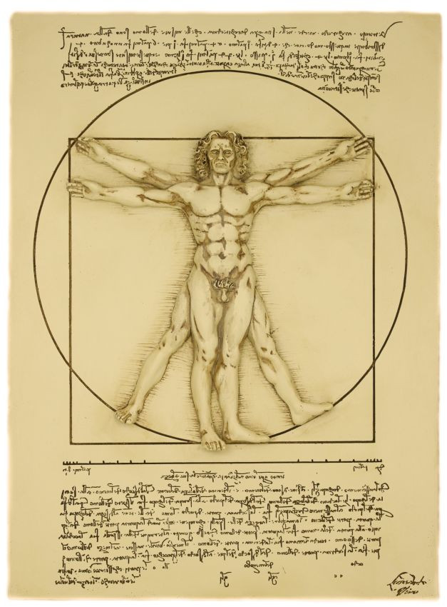 Vitruvian (Vetruvian) Man Wall Plaque - Leonardo da Vinci