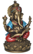 Ganesh writing the Mahabharata, Sculpture, Bronze Finish   - Photo Museum Store Company