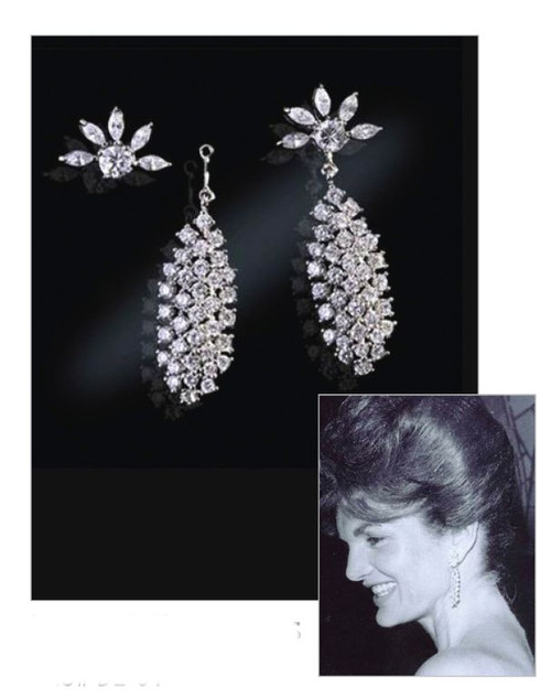 Jacqueline Jackie Kennedy Collection - Waterfall Earrings - Photo Museum Store Company