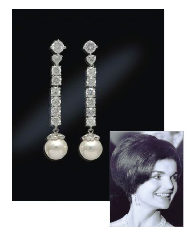 Pearl Drop Earrings | President Presidential History, JFK, JBK, John  Fitzgerald Kennedy, Jacqueline Jackie Kennedy Onassis