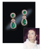 Jacqueline Jackie Kennedy Collection - Emerald Drop Earrings - Photo Museum Store Company