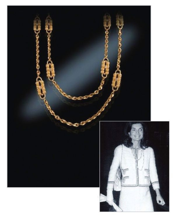 Jacqueline Jackie Kennedy Collection Paperclip Necklace 81 05942.1441481388.1280.1280