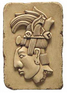 Head of Maya King Pacal  - Palenque, Mexico. 692 A.D. - Photo Museum Store Company