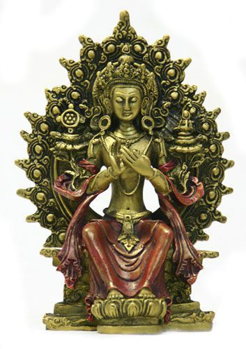 Small Buddha Maitreya, Gold and Red - Photo Museum Store Company