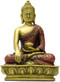 Sakyamuni Buddha, Earth Touching Pose, Gold and Red - Photo Museum Store Company