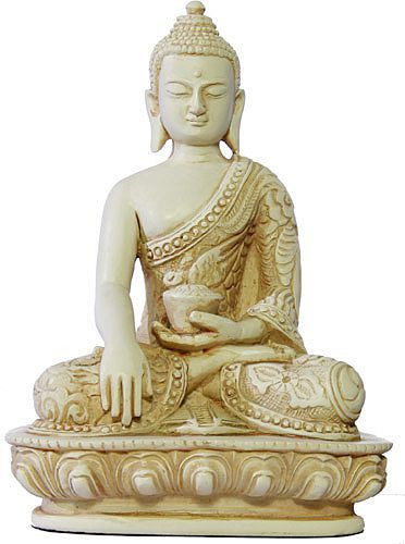 置物 hamuhamuchihamu Sakyamuni Buddha, Earth Touching Pose, Stone Finish | Sculpture