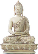 Nepali Buddha in Meditation Pose Statue, Stone - Photo Museum Store Company