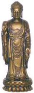 Standing Buddha in Pose of Dispelling Fear, Bronze Finish - Photo Museum Store Company