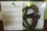 Connemara Marble Stretch Bracelet With Cross - Photo Museum Store Company