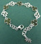 Connemara Marble Silver Shamrock Link Bracelet - Photo Museum Store Company