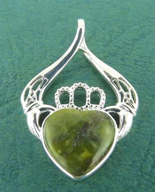 Connemara Marble Claddagh Pendant - Photo Museum Store Company