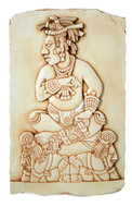 Mayan Tablet of The Slaves Wall Relief from Palenque Military Chief Photo Museum Store Company