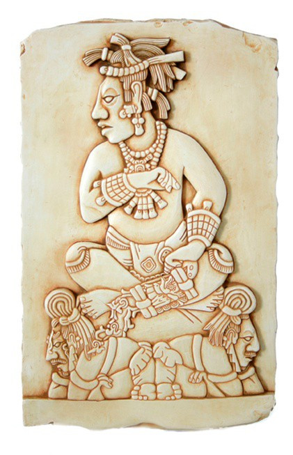 Mayan Tablet of The Slaves Wall Relief from Palenque Military Chief Photo Museum Store Company