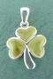 Connemara Marble Inlaid Small Shamrock Pendant - Photo Museum Store Company