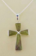 Connemara Marble Small Cross On Chain - Photo Museum Store Company