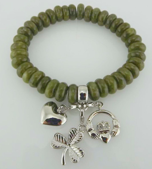 Connemara Marble 3 Charm Bracelet - Photo Museum Store Company