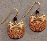 Pre-Columbian Cat Earrings - Peru, Paracas Culture 250 B.C to 125A.D. The Lowe Art Museum - Photo Museum Store Company