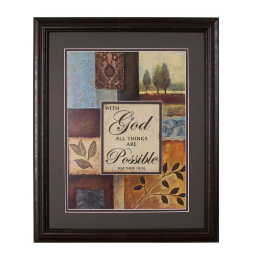 With God Framed & Double Matted Wall Art - Photo Museum Store Company