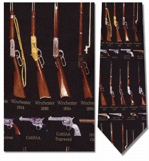 Classic Rifles & Revolvers Necktie - Museum Store Company Photo