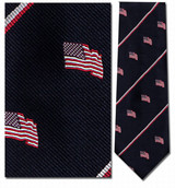 American Flag Stripe Repp Necktie - Museum Store Company Photo