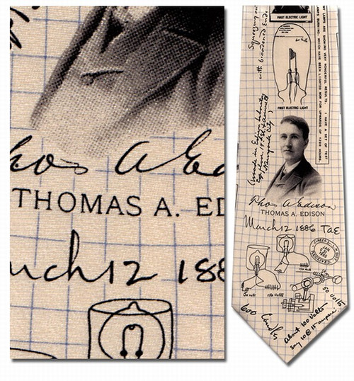 Thomas Edison Necktie - Museum Store Company Photo